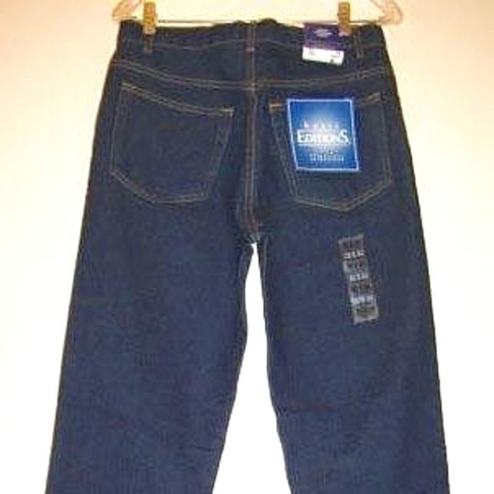 True Vintage New Old Stock Dark Blue Cotton Denim Jeans Pants - Picture 3 of 8